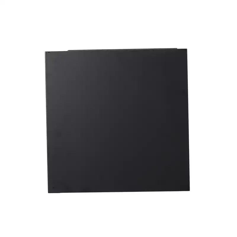 Tavolino nero a C, ferro e MDF, singolo