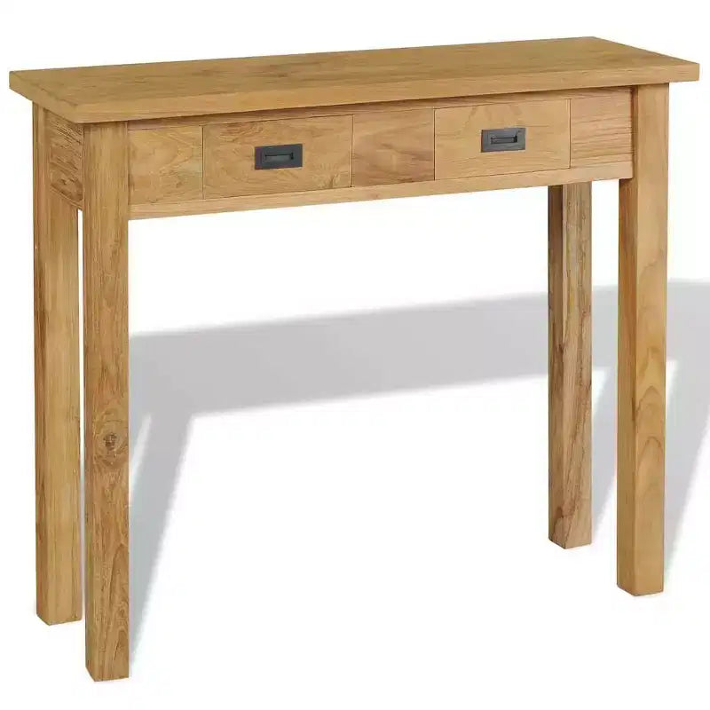 vidaXL Console Table Solid Teak 35.4x11.8x31.5