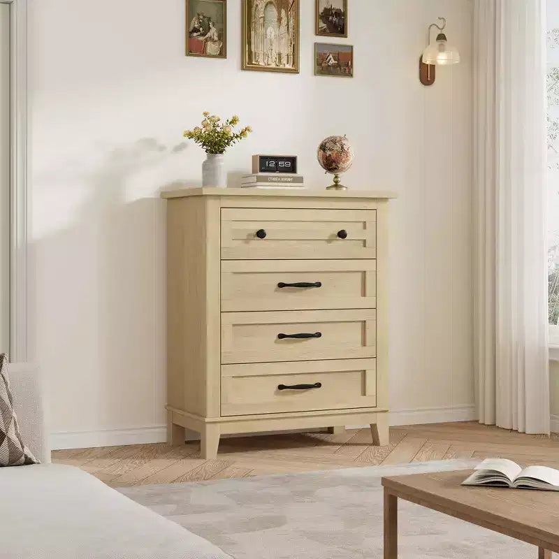 Cassettiera Indipendente a 4 Cassetti Nera / Grigia / Rovere Naturale / Noce – Per Uso Singolo