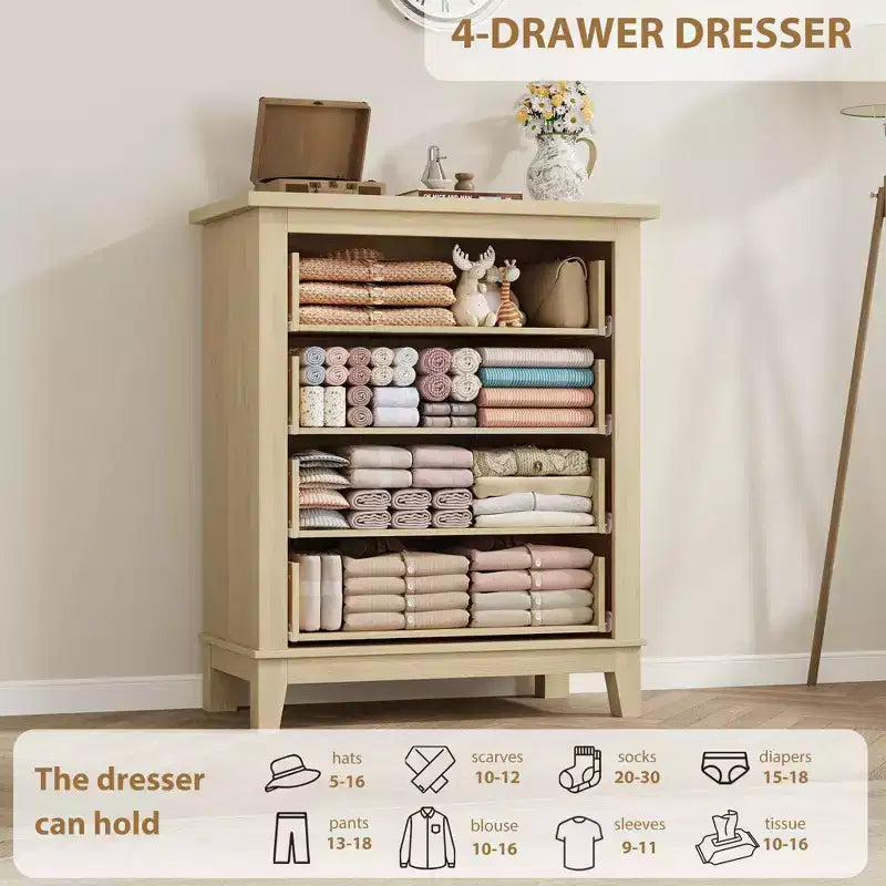 Cassettiera Indipendente a 4 Cassetti Nera / Grigia / Rovere Naturale / Noce – Per Uso Singolo