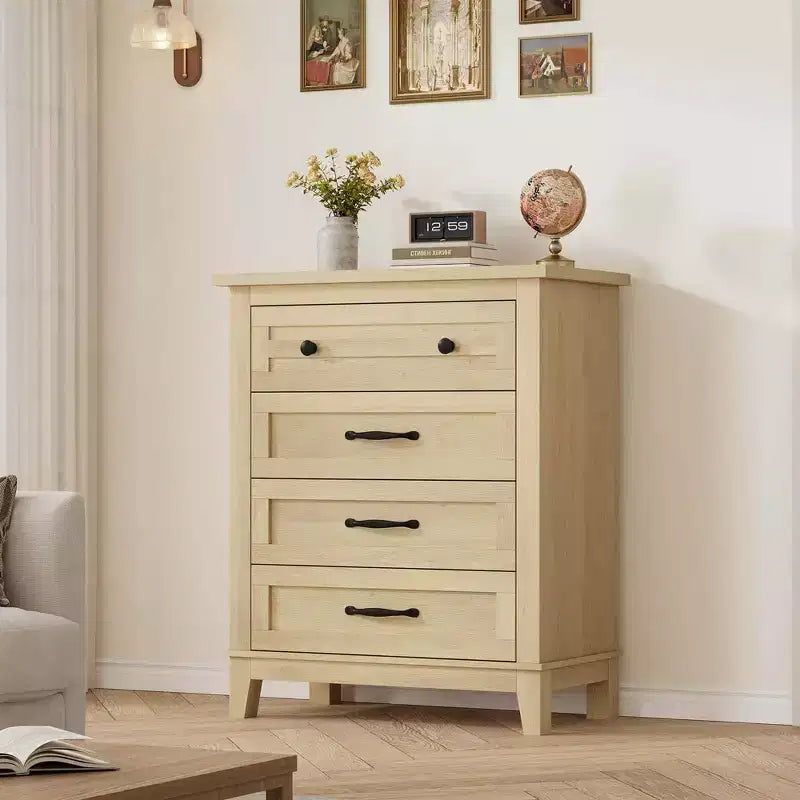 Cassettiera Indipendente a 4 Cassetti Nera / Grigia / Rovere Naturale / Noce – Per Uso Singolo