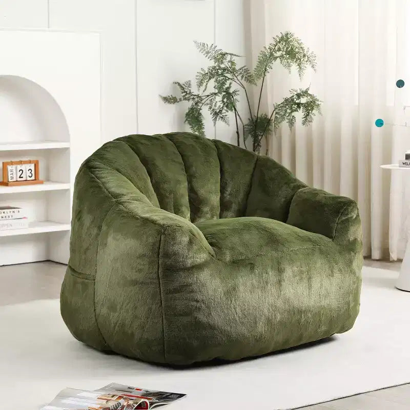 MAYEERTY Bean Bag Sofa Chair with Armrests High Density Foam Lazy Comfortable for Adults Living Room Bedroom Reading Nook