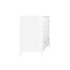 Comò a 4 cassetti bianco per bambini, mobile contenitore in legno per 1 bambino