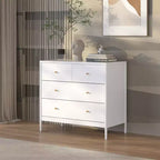 Comò a 4 cassetti bianco per bambini, mobile contenitore in legno per 1 bambino
