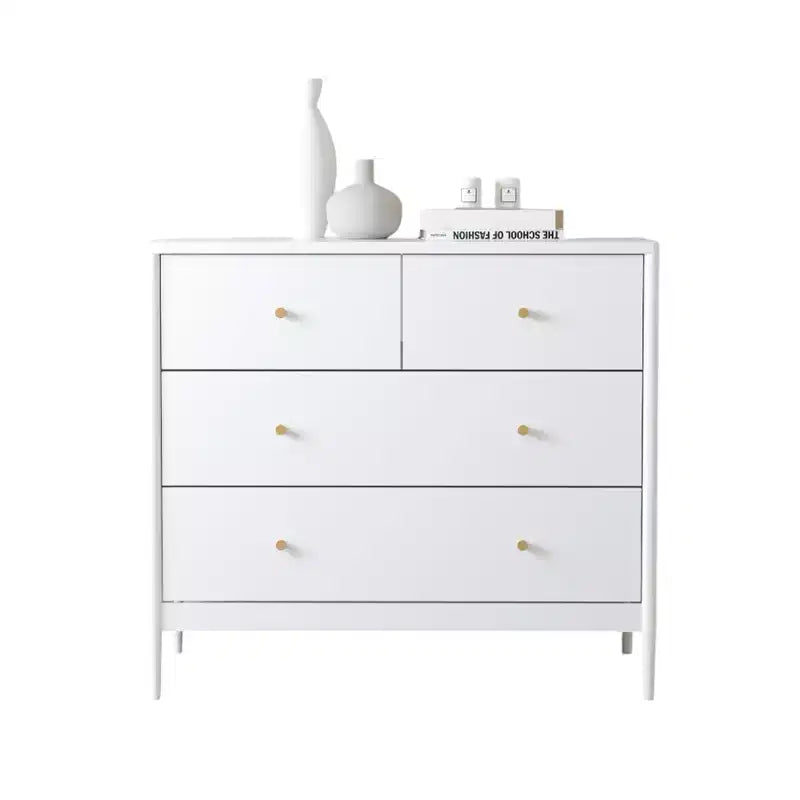 Comò a 4 cassetti bianco per bambini, mobile contenitore in legno per 1 bambino