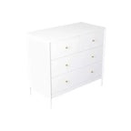 Comò a 4 cassetti bianco per bambini, mobile contenitore in legno per 1 bambino