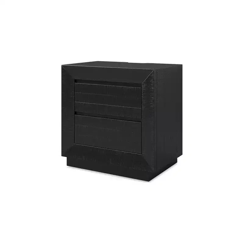 Comodino nero a 2 cassetti con ricarica USB – 1 persona
