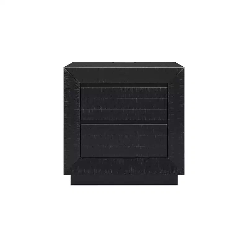 Comodino nero a 2 cassetti con ricarica USB – 1 persona