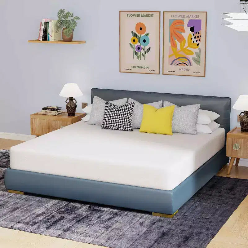 BestMassage 6 Inch Mattress Bamboo Charcoal Memory Foam Mattress Medium Firm Mattress CertiPUR-US Certified