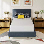 Materasso in memory foam con gel e carbone di bambù bianco da 30,5 cm, rigidità media, singolo/una piazza e mezza/matrimoniale/king