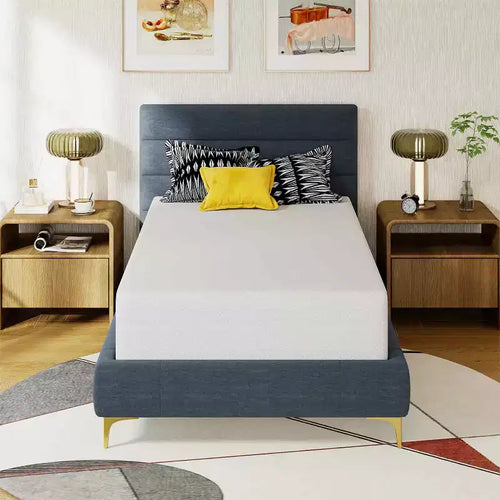 Materasso in memory foam con gel e carbone di bambù bianco da 30,5 cm, rigidità media, singolo/una piazza e mezza/matrimoniale/king