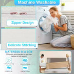 Materasso in memory foam con gel e carbone di bambù bianco da 30,5 cm, rigidità media, singolo/una piazza e mezza/matrimoniale/king